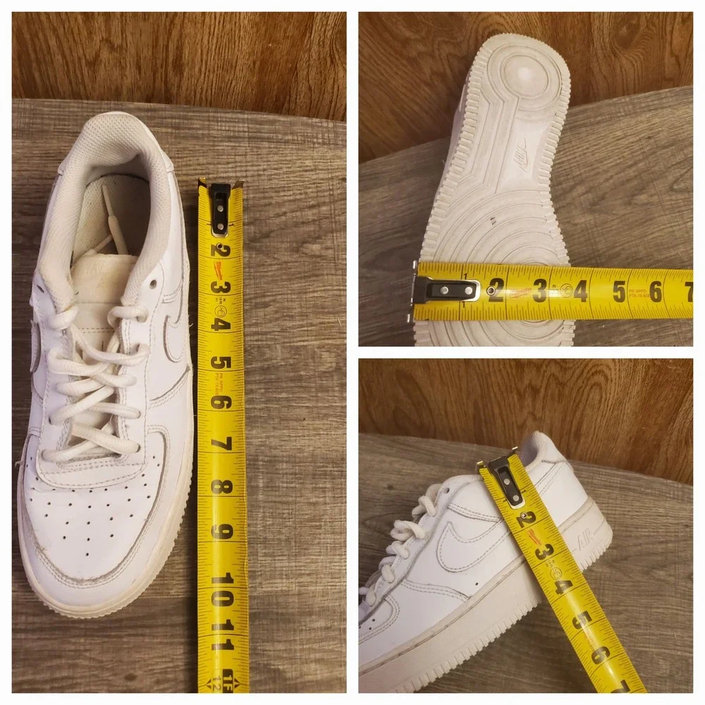 Nike Air Force 1 Low Classic Leather Sneakers Youth Size 6Y‎ Triple White